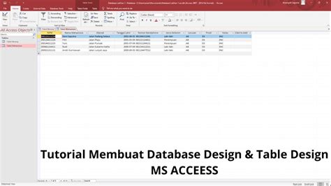 Tutorial Microsoft Access For Beginner Complete - Database Design ...