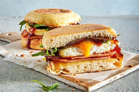 Sandwich press bacon and egg muffins recipe