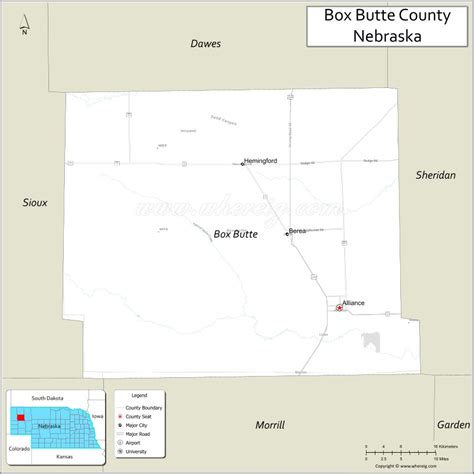 Map of Box Butte County, Nebraska - Where is Located, Cities ...