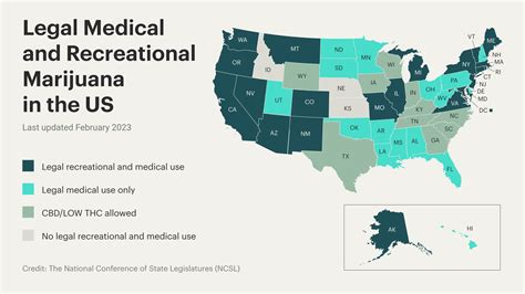 United States Cannabis Legalization Map as of February 2023 : r ...