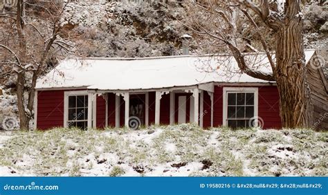 Snowy Red House stock photo. Image of frozen, scenic - 19580216