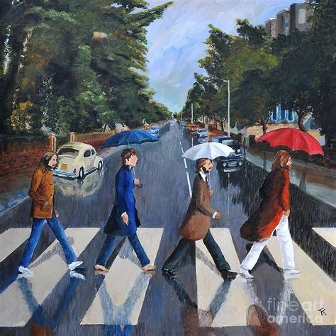 The Beatles Abbey Road Painting Tapestry - Textile by Daniel Wilkinson ...