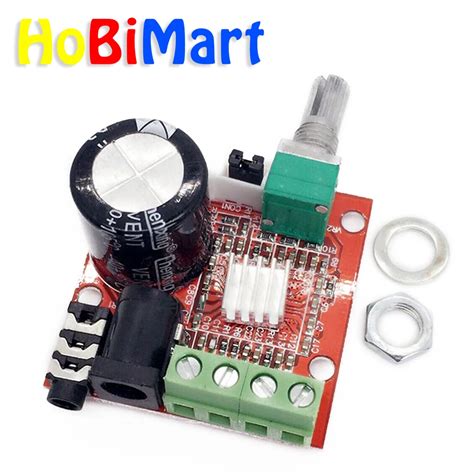 HoBiMart Small Digital Audio Amplifier 12 Volt Board 10W+10W Two ...