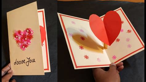 Pop Up Card: Heart LOVELY Pop Up Card Tutorial Valentine's Day Heart ...