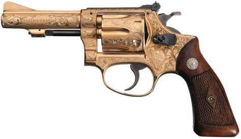 Custom Engraved Gold Plated Smith & Wesson Model 51 Double Action Revolver