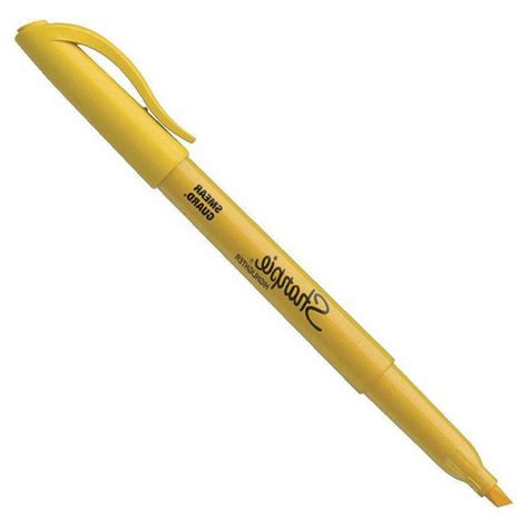 Sharpie Accent Smear Guard Highlighter, Chisel-Narrow Tip, Yellow,