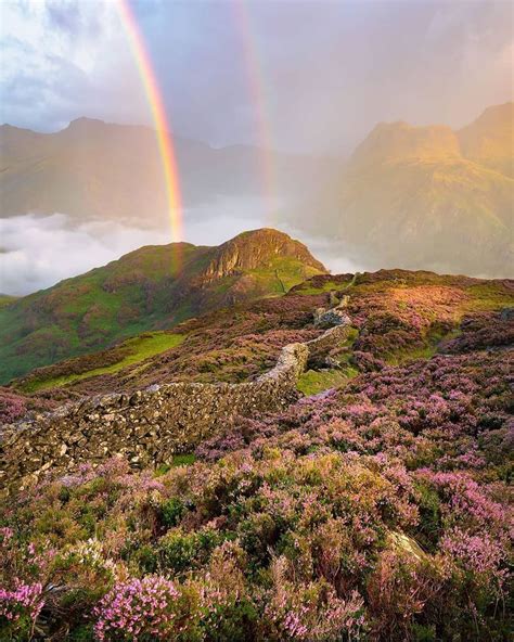 Lake District on Instagram: “🌈🌈 at Lingmoor Fell by @_danoz Lingmoor Fell reaches a modest ...