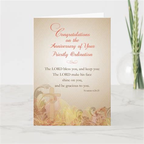 Anniversary of Priestly Ordination Blessing Card | Zazzle