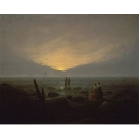 Moonrise Over the Sea 1821 Caspar David Friedrich (1774-1840/German) Hermitage Museum St ...