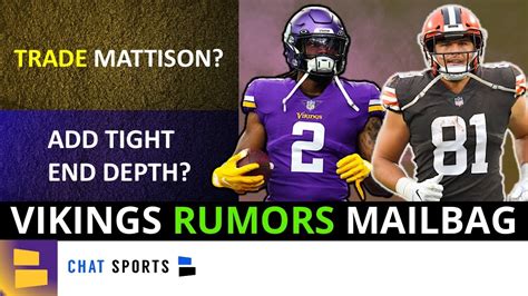 HOT Minnesota Vikings Rumors: Trade Alexander Mattison? Trade For Austin Hooper? | Vikings ...