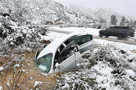 LA area still blanketed by snow in rare heavy storm | Borneo Bulletin ...