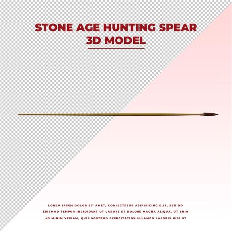 Premium PSD | Stone Age hunting spear