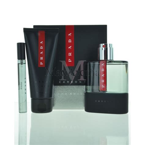 Prada Luna Rossa Carbon Pour Homme Gift Set Cologne 3 Piece Gift Set ...