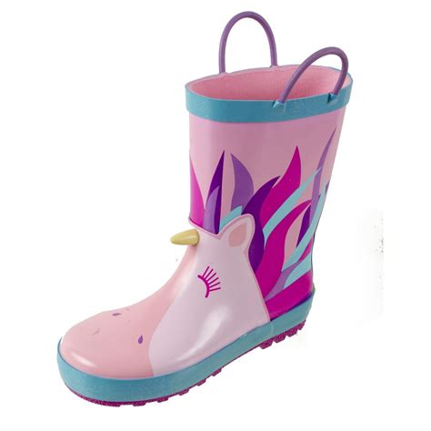 Rainbow Daze - Rainbow Daze Kids Rain Boots with Easy on Handles ...