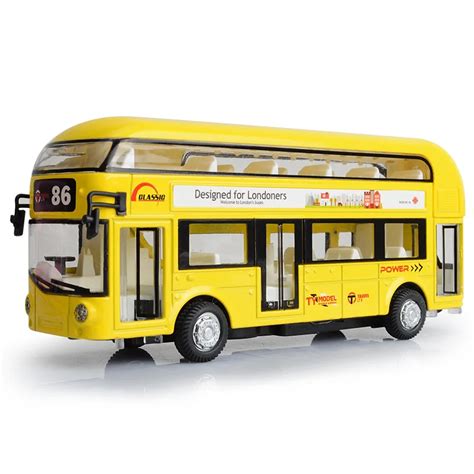 Double Decker Bus Toy Party Metal & Plastic London Bus Transport The ...