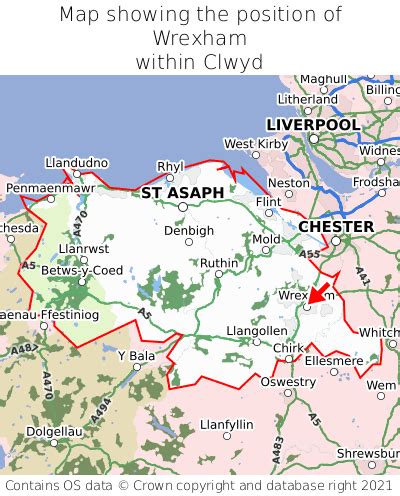 Where is Wrexham? Wrexham on a map