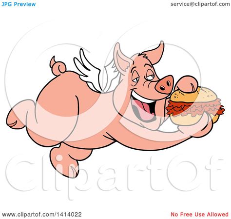 Cartoon Pulled Pork Sandwich