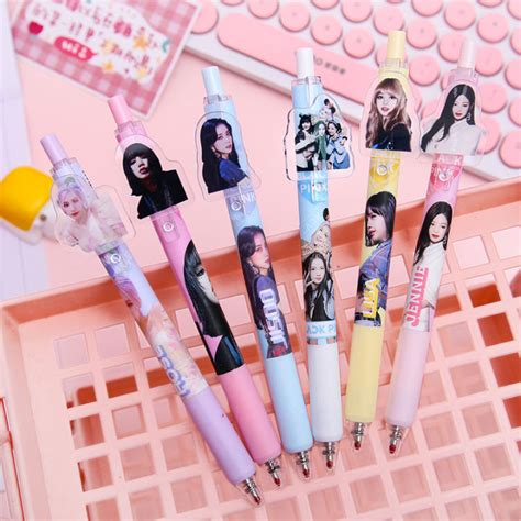 Kpop Blackpink Lisa Jennie Rose Jisoo Creative Acrylic Stationery Student 0.5mm Ball Pen ...