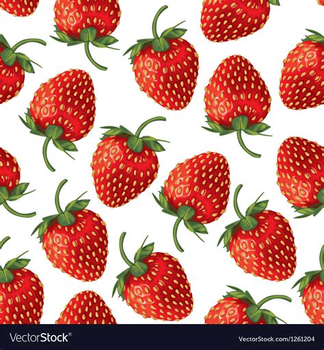 Strawberry pattern Royalty Free Vector Image - VectorStock