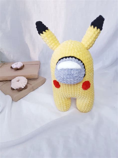 Pikachu Among Us Crewmate plush toy | Etsy