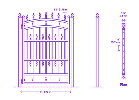 Garden Gate - Strasbourg Dimensions & Drawings | Dimensions.com