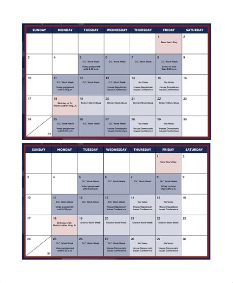 FREE 9+ Sample Monthly Timetable Templates in PDF | MS Word | Excel