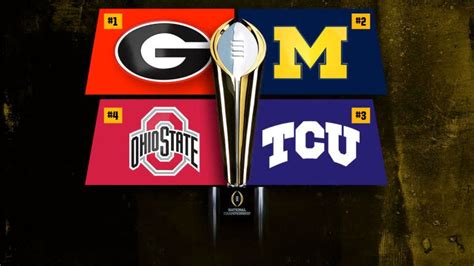 2022 College Football Playoff bowl games: Georgia, Michigan, TCU, Ohio State fill four-team ...