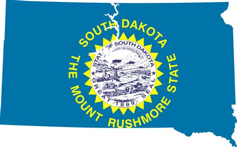 South Dakota Flag Map - MapSof.net