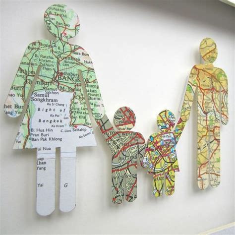 Lovely way to illustrate where your family comes from, whether from different cities, countries ...