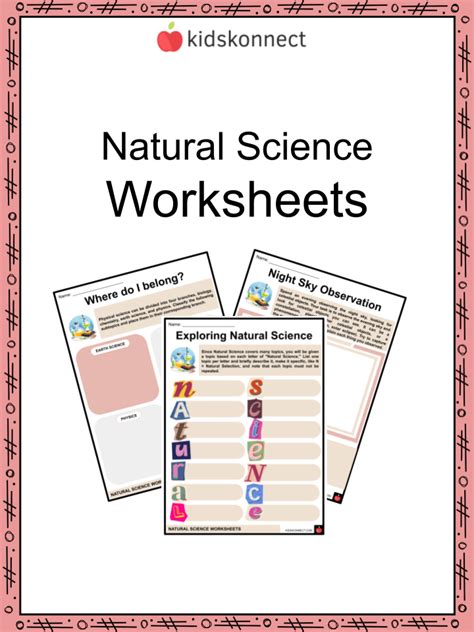 Natural Science Worksheets | Branches, Fields of Study, Research - Worksheets Library