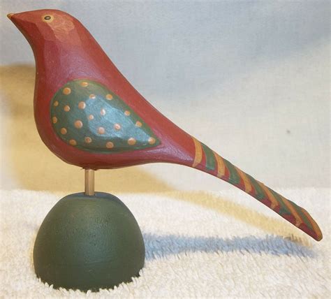 Vintage Folk Art Carved & Painted Wood Bird Figure A. Kohr Lancaster ...