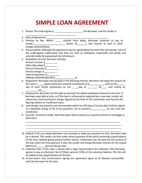 40+ Free Loan Agreement Templates [Word & PDF] - Template Lab