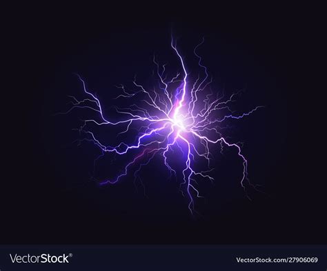 Electric lightning Royalty Free Vector Image - VectorStock