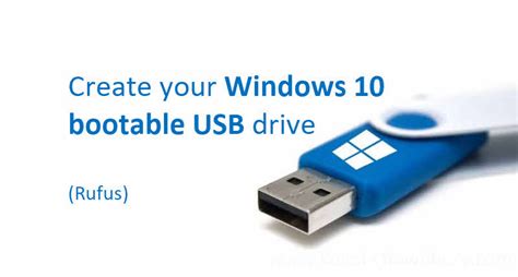 How to create a Windows 10 bootable USB device using Rufus?