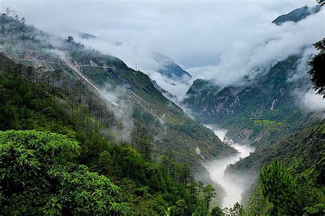 1366x768px | free download | HD wallpaper: Canyon, clouds, India ...