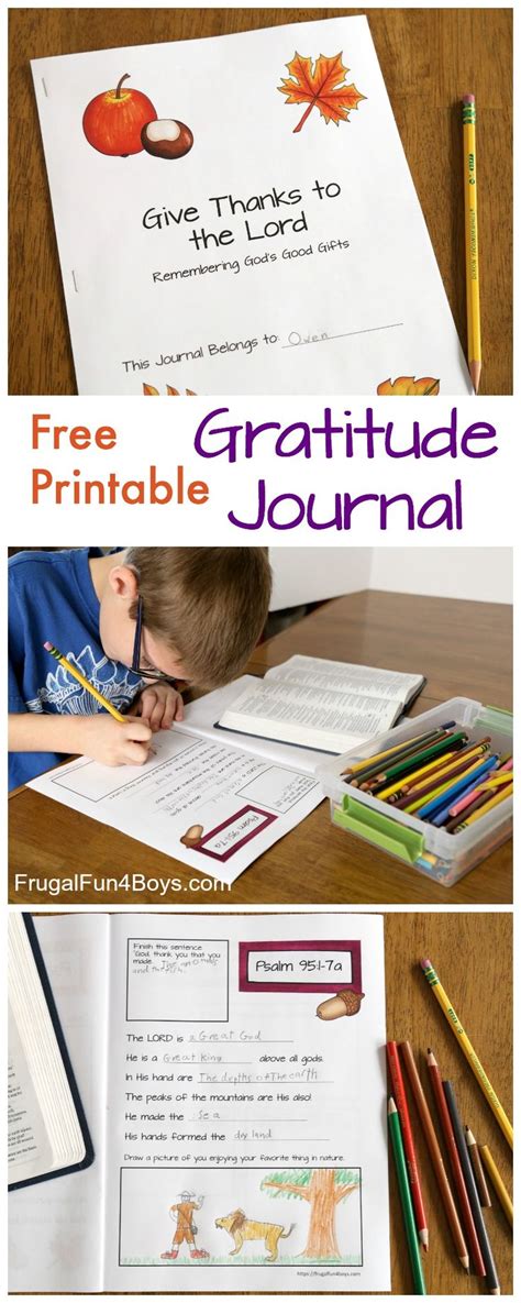 Print this Bible based Gratitude Journal for Kids - A great way to be intentional about teaching ...