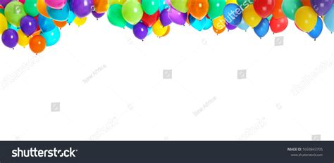 Set Different Color Balloons On White Stock Photo 1693843705 | Shutterstock