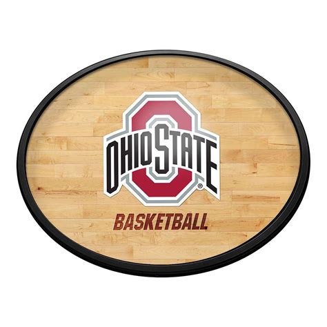 Ohio State Buckeyes: Hardwood - Oval Slimline Lighted Wall Sign