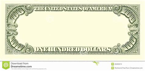 100 Dollar Bill Printable Money Template