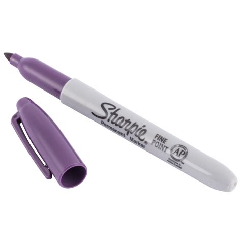 Sharpie 30008 Purple Fine Point Permanent Marker - 12/Box | Sharpie ...