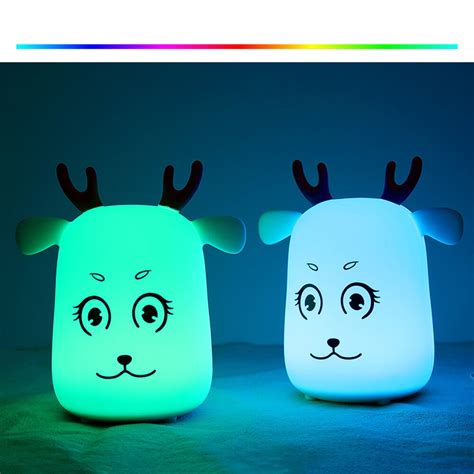 Aliexpress.com : Buy DC5V 0.15W 4 LED Silicone Night Light Beside Lamp Cute Deer Design LED ...