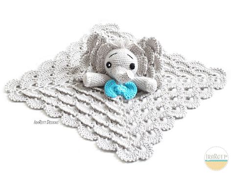 CROCHET PATTERN Josefina and Jeffery Elephant Lovey - Etsy | Lovey pattern, Security blanket ...