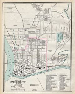 1897 Map of Parkersburg West Virginia | eBay