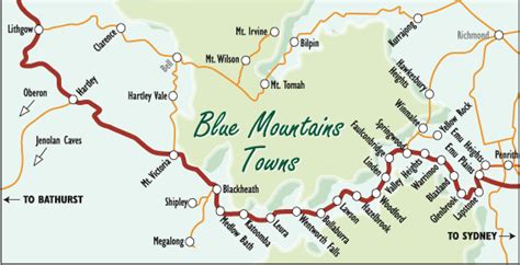 Blue Mountains Towns Map - Blue Mountains Australia • mappery