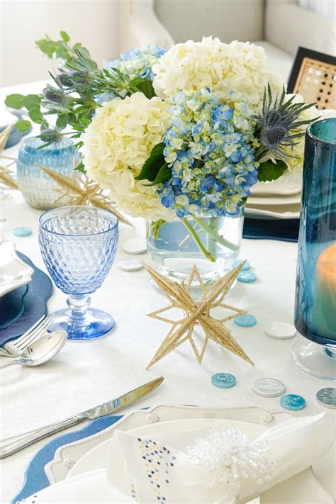 Hanukkah Table - Fashionable Hostess