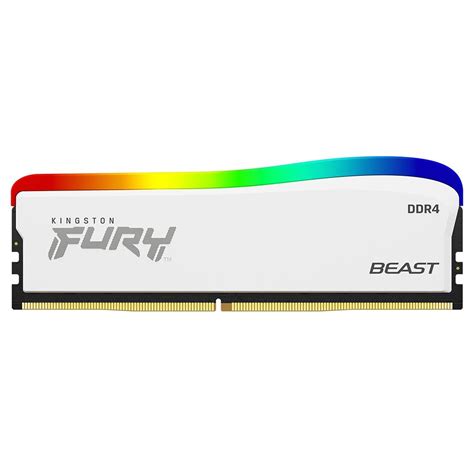 Memória Kingston Fury Beast, RGB, 16GB, 3600MHz, DDR4, CL18 DIMM, Branco - KF436C18BWA/16 ...