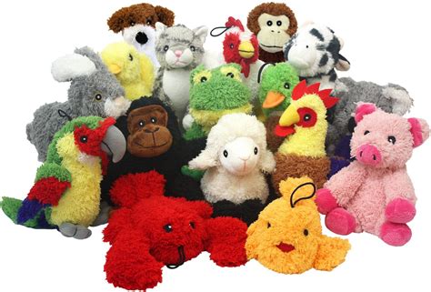 Multipet Look Who's Talking Assorted Animals Plush Dog Toy, Character ...