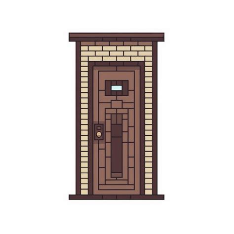 Premium Photo | Pixel Door Icon Design