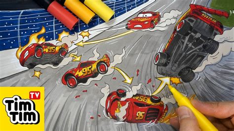 How to draw LIGHTNING McQUEEN lost control before the crash from CARS 3 Movie Clip All Trailers ...