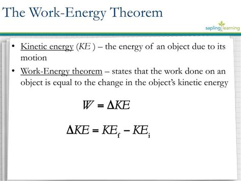 PPT - The Work-Energy Theorem PowerPoint Presentation - ID:2736215